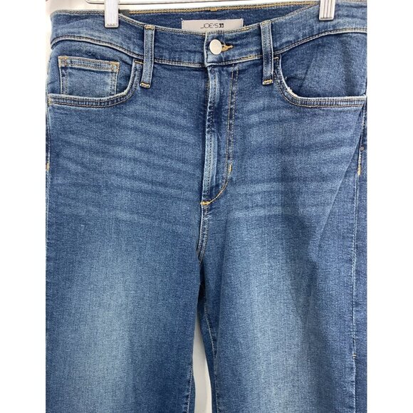 Joe's Women High Rise Wide Leg Medium Wash Jeans Zip Close Cotton Stretch New - Picture 2 of 9